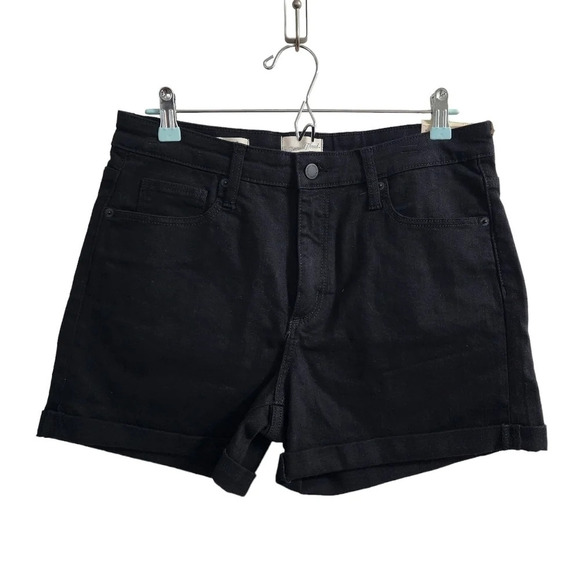 UNIVERSAL THREAD Black No-Fade High-Rise Midi Short Black - Picture 3 of 10
